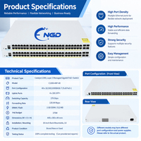 100% Baru Untuk Cisco Catalyst 48 Port PoE+ 4 X 10G Uplink Managed Layer3 Gigabit Ethernet Switch C1300-48T-4X C1300-48P-4X Tersedia di Stok
