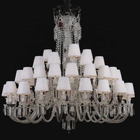 Lustre en cristal classique de luxe personnalisé pour la décoration de salles de mariage, de fêtes, d'hôtels, de restaurants, d'anniversaires, d'escaliers, de maisons et de banquets
