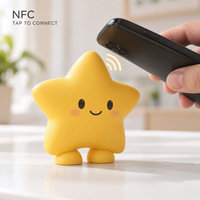 Figur Bunga Matahari NFC Kustom, Sentuh untuk Menghubungkan, Patung Bunga Pot Interaktif, Dekorasi Meja Tanaman Lucu, Hadiah