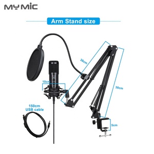 Micrófono USB Profesional MY NX4-A, Adecuado para Grabación de Podcasts y Videojuegos, con Reverberación - Product Image 3