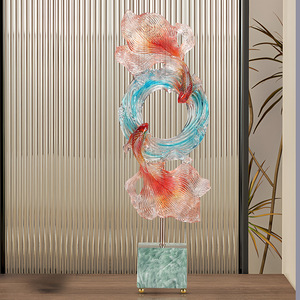 Figura Decorativa de Koi Esculpida en Resina Epoxi de Alta Gama con Diseño de Arte Popular para Decoración del Hogar, Porche y Coleccionables - Product Image 3