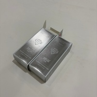 Caja de Regalo Plateada de Lujo para Cuidado de la Piel con Soporte Interior, Empaque Rígido Personalizable para Esencia Antienvejecimiento en Spray