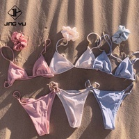 Zwemkledingfabrikant Hoge Kwaliteit Badpak Op Maat Bikini Set logo Handdoek Bikini Tweedelig Dames Zwempak