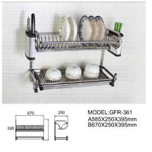 Kitchen 3 Tier Stainless Steel <strong>Wall</strong> Mounted Dish <strong>Drying</strong> <strong>Rack</strong> Plate Holder Dish Drainer <strong>Rack</strong> - Product Image 2