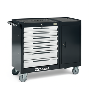 Fasano <b>Tools</b> 7 <b>Drawer</b> Rolling <b>Tool</b> Cabinet With Lockable Door And Casters For Auto Repair - Product Image 2