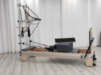 Lit de Pilates Full Track en bois d'érable réglable et écologique pour la gym et les studios de Pilates, idéal pour le remodelage corporel et l'entraînement de yoga