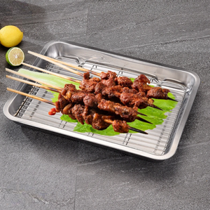 High Quality Outdoor Grill Mesh 304 Stainless Steel BBQ Accessory Kit with Stick Grill <b>Rack</b> for Camping Cooking Restaurants - Product Image 2