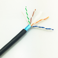 Prix de gros du fournisseur 26 Awg 305m 4 paires de câbles réseau Cat6 Câble Ethernet FTP Câble extérieur Cat6