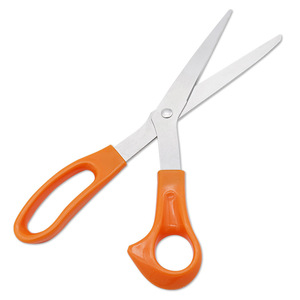 Tijeras de Oficina de Acero Inoxidable Color Naranja, Tijeras de Cabeza Recta para Manualidades, Uso Doméstico y de Sastrería - Product Image 1