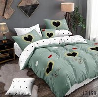 Parure de lit 4 pièces pour enfants, motif floral géométrique de dessin animé, écologique, 130 GSM, respirante