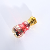 Flacon compte-gouttes en verre vieilli de Dubaï de 12 ml, unique, vide, avec bille roll-on électroplaquée, type scellé pour huiles essentielles