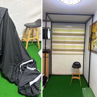 Écran d'impact personnalisé pour simulateur de golf d'intérieur (polyester imperméable) avec résolution 1280x720 pour aides à l'entraînement de golf en espace simulé
