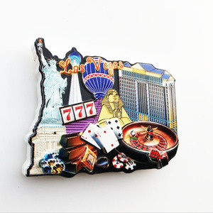 Aimant de réfrigérateur en résine sur le thème du casino de Las Vegas, souvenir touristique pour pays OEM/ODM, décoration maison et cuisine, cadeaux de mariage - Product Image 3