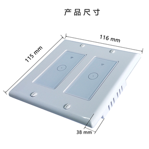 Ledeast DS-123-1S tuya <span class=keywords><strong>wifi</strong></span> thông minh chuyển đổi ánh sáng chúng tôi tiêu chuẩn 2 gang Wall Mount với Glass Touch Panel cho tự động hóa nhà - Product Image 5