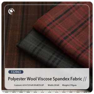 Tissu en <span class=keywords><strong>laine</strong></span> et élasthanne TR, tissé à la chaîne, à carreaux écossais, tissu en polyester et viscose coloré, jupe, haut, chemise, rembourrage pour garçons - Product Image 1