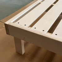 Cadre de lit à plateforme basse en bois Hinoki, taille double, écologique, durable, vente en gros pour chambre tatami style japonais, chambre minimaliste