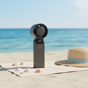 Achetez-en un, obtenez-en un : Mini ventilateur portable USB rechargeable avec veilleuse et logo pour hôtel - Product Image 1