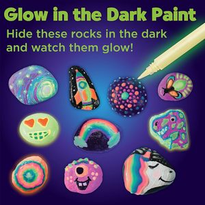 Kit de peinture créative pour enfants, peinture non toxique qui brille dans le noir, parfait pour la peinture sur roche, artisanat, cadeaux créatifs, jouet pour enfants - Product Image 2