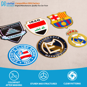 Bán buôn bóng đá vá đội vá 3D tùy chỉnh Flock <span class=keywords><strong>Silicone</strong></span> TPU truyền nhiệt nhãn cao su Sticker vá cho thể thao mặc - Product Image 2