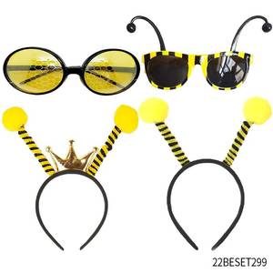 Kids Bumblebee Costume Set with Tutu Skirt Headband Arm & Leg Warmers Halloween Party Outfit - Product Image 4