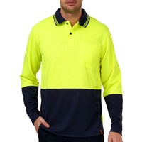 Camisa de Trabajo Reflectante de Seguridad de Alta Visibilidad Antiarrugas para Hombre, Talla Grande, Manga Larga, Informal para Exteriores, Tejido Jersey Sólido Transparente