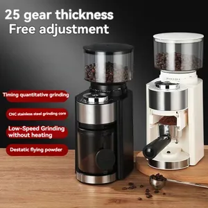 Einstellbare Schleifmühle mit 25 präzisen Schleifstellen konischer Schleifkaffee-Mühle elektrische französische Presse Espressomühle