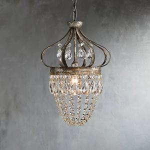 Classique en <span class=keywords><strong>fer</strong></span> forgé cristal goutte d'eau suspension lampe salle à manger cuisine Antique industriel Loft luxe lustres éclairage - Product Image 1