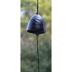 Carillon éolien japonais populaire en fonte gaufrée motif cygne et saule, décoration suspendue d'extérieur - Product Image 3
