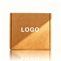 Boîte d'expédition en carton ondulé kraft écologique et recyclable avec logo personnalisé et doublure en mousse pour vêtements et chaussettes de commerce électronique