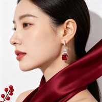 Bijoux de mode plaqués platine, argent sterling 925, boucles d'oreilles créoles tendance pour femmes, en forme de cœur, zircon, anniversaire de mariage