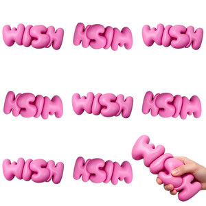 ของเล่นโฟมนุ่มป้องกันความเครียดลูกบอลคำอวยพรสีชมพูแบบกำหนดเองได้ - Product Image 2