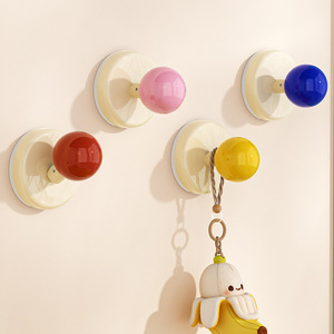 ווים בצורת כדור צבעוניים מפלדת אל-חלד ופלסטיק עם כוסות יניקה חזקות רב תכליתיים למטבח/חדר אמבטיה/כניסה - Product Image 3