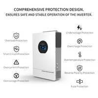 Convertisseur solaire hybride Shuoyi 6,2 kW 48 V, batteries au lithium-ion, entrée PV 6500 W, MPPT 120 A, onde sinusoïdale pure pour stockage d'énergie domestique