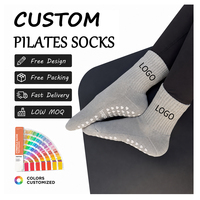 Chaussettes de yoga en coton ODM de qualité supérieure, antidérapantes, respirantes, absorbant la transpiration, sans coutures, fusionnées, haute qualité