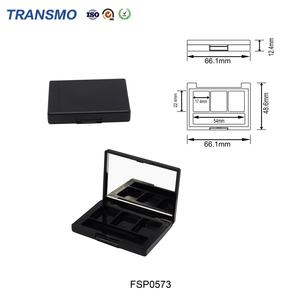 Palette de fards à paupières vide à 3 couleurs avec miroir et trou pour pinceau, emballage de fard à joues, vente chaude - Product Image 2