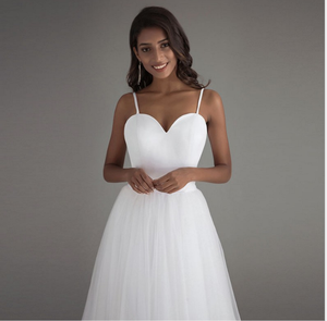 Nuevo diseño <span class=keywords><strong>de</strong></span> China blanco en Stock <span class=keywords><strong>de</strong></span> moda sin tirantes Slim novia Simple vestido barato <span class=keywords><strong>de</strong></span> la boda - Product Image 5