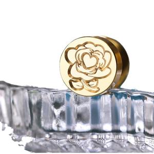 Sellos de Cera de la Serie Plantas en Miniatura, Cabezas de Sello de Latón de 1.5cm, Hoja y Rosa, Decoración para Diario - Product Image 5