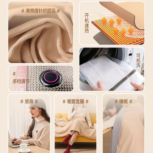 Electric <b>heated</b> body blanket, <b>heated</b> shawl, <b>USB</b>-powered, washable, leg warmer, perfect for home, office, and outdoor use. - Product Image 3
