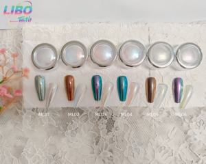 Polvo de Aurora para Uñas LIBO de Alta Calidad, Súper Brillante, Efecto Cromo Espejo, Luz de Luna, Polvo Fino de Aurora - Product Image 5