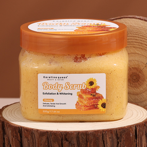 Exfoliante Corporal de Sal Marina con Frutas y Plantas, Aguacate, Sandía y Aloe Vera para Suavizar Cutículas, Blanquear la Piel y Exfoliar el Cuerpo - Product Image 1