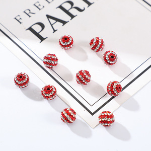 Cuentas de Lucite de 10 mm a Granel, Rayadas, Hechas a Mano, de Alta Calidad, de Colores Mezclados, para Accesorios de Joyería - Product Image 4