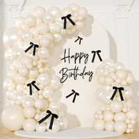 141 pièces ensemble de ballons en latex blanc vintage décors de fête d'anniversaire ballons décorés