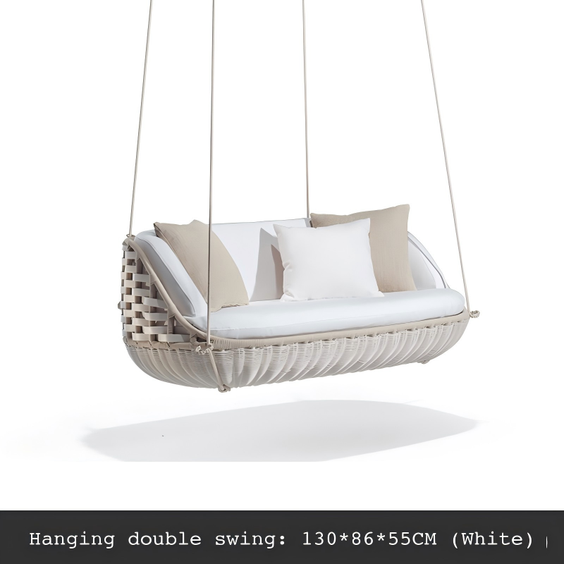 Balançoire double suspendue (blanche)