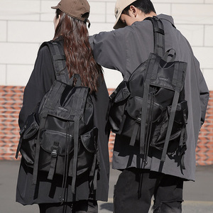 Student <b>Backpack</b> <b>Large</b> Capacity Black 15 Inches Laptop Bag School Education Neutral Gender Solid Color - Product Image 2