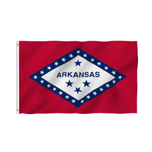 3x5 Foot Arkansas State State <strong>Flag</strong> Double Stitched Arkansas <strong>AR</strong> State <strong>Flags</strong> Polyester with Brass Grommets 3 X 5 Ft - Product Image 1