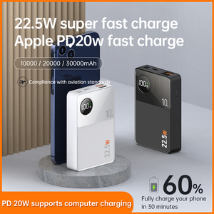 Pd 20 Wát ngân hàng điện công suất lớn 30000mAh 22.5 Wát 12V sạc nhanh xách tay Powerbank với LED hiển thị Q8 - Product Image 2
