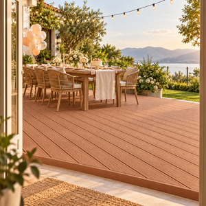 Plataforma de Madera Compuesta Prefabricada Moderna para Patio, Impermeable, con Estructura de Acero Galvanizado - Product Image 3