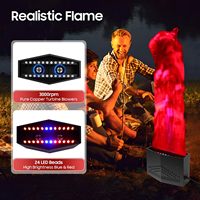 Effet de scène, flammes artificielles 3D, machine à feu LED de 5 pieds, éclairage de fête DJ, décorations de boîte de nuit de Noël
