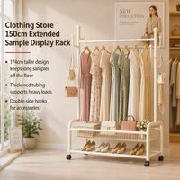 Perchero de ropa negro obsidiana con ruedas y doble malla para zapatos y ropa, para dormitorio juvenil, perchero resistente