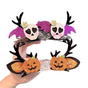 Nuevas Diademas de Halloween para Fiestas de Disfraces, Accesorios para el Cabello con Diseño de Calabaza y Murciélago Espeluznante, con Pinzas para el Cabello, para Niños - Product Image 3